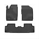 Frogum Set of Front and Rear Mats 4pcs Tray Type for Peugeot Partner 1996-2010 Black