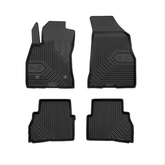 Frogum Set of Front and Rear Mats 4pcs for Fiat Doblo 2010-2020 Black