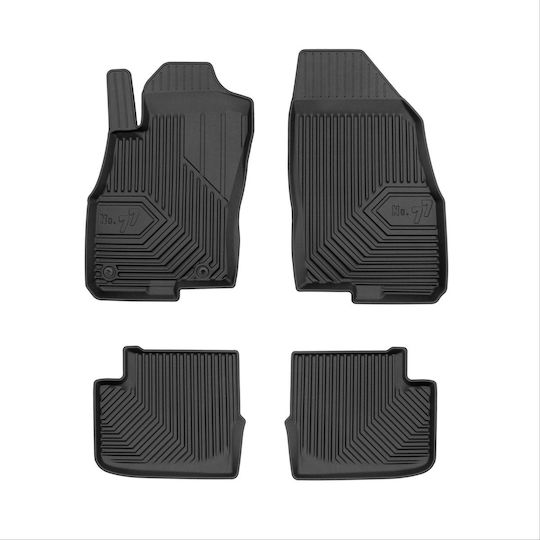Frogum Set of Front and Rear Mats 4pcs for Fiat Punto Evo / Punto 2009-2012 Black