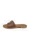 Women's Flat Sandals Zizel - Tan Leather 716