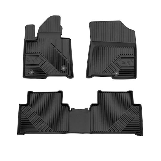Frogum Set of Front and Rear Mats 3pcs for Kia Sorento 2020 Black