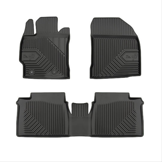 Frogum Set of Front and Rear Mats 3pcs for Toyota Corolla 2013-2019 Black