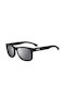 Boss Men's Sunglasses with Black Plastic Frame and Silver Mirror Lens BOSS 1568/S 003/T4
