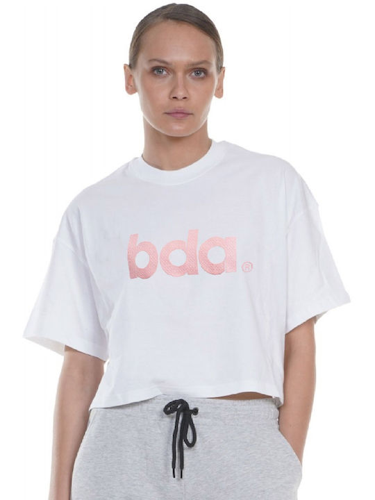 Body Action Γυναικείο Crop T-shirt Λευκό