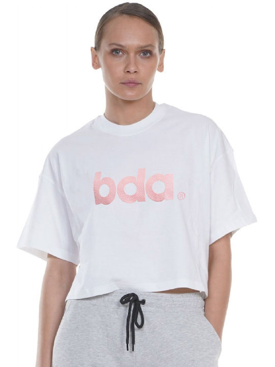 Body Action Damen Crop T-shirt Weiß