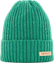 Sinner Beanie Σκούφος Πλεκτός σε Πράσινο χρώμα