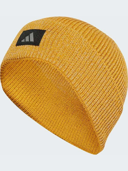Performance Beanie Unisex Σκούφος Πλεκτός σε Κίτρινο χρώμα