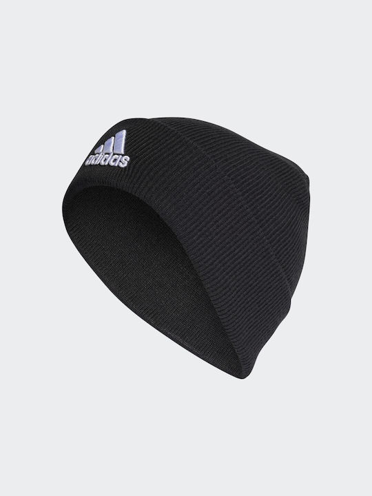 Adidas Logo Beanie Σκούφος Πλεκτός σε Μαύρο χρώμα