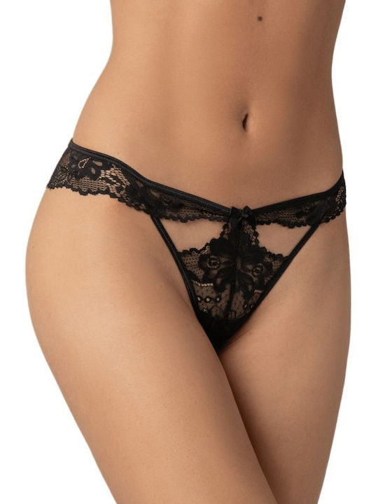 Milena by Paris Damen Brasilien mit Spitze Black