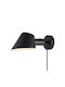 Nordlux Modern Lamp Wall with Socket E27 Black 15x15cm