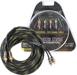 Ground Zero Kabel 2x RCA-Stecker - 2x RCA-Stecker 5.5m GZCC 5.5X-TP