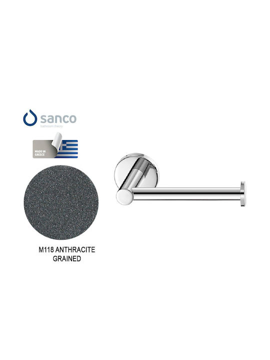 Sanco Metallic Paper Holder Wall Mounted Gray