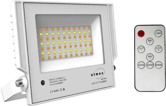 Atman Wasserdicht LED Flutlicht 50W Kaltweiß 6000K IP66