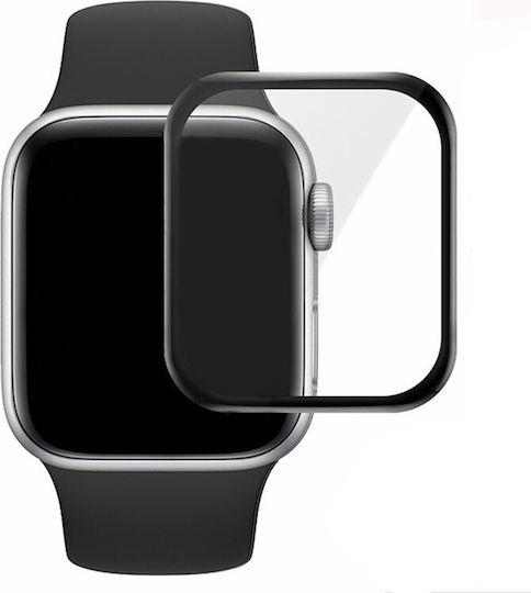 Acrylic Full Glue Full Face Tempered Glass για το Apple Watch 40mm 1τμχ Μαύρο