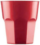 Disposable Plastic Drinkware Red 220ml 10pcs