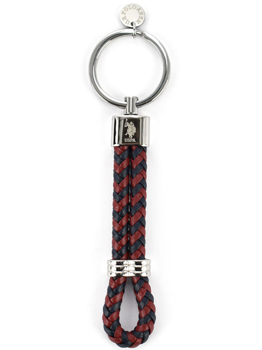 U.S. Polo Assn. Keychain Leather for Couples Red