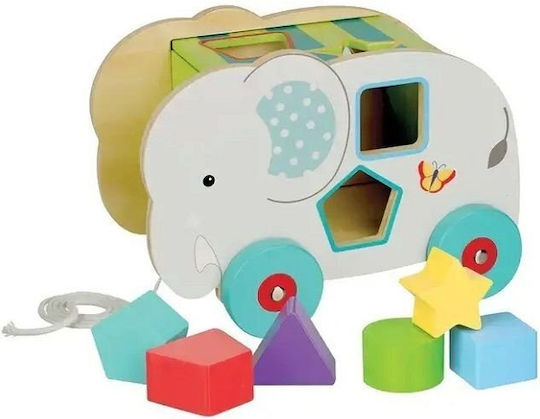 Orange Tree Toys Παιχνίδι Ταξινόμησης Σχημάτων Ελέφαντας από Ξύλο για 18+ Μηνών