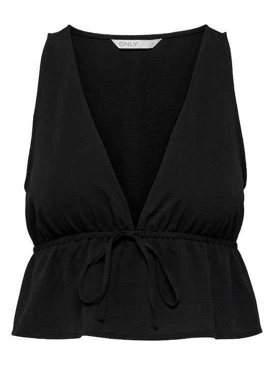 Only Women's Summer Blouse Sleeveless Black