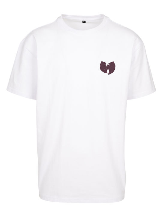 Wu Wear T-shirt Bărbătesc cu Mânecă Scurtă Alb