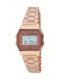 U.S. Polo Assn. Digital Ceas de Damă cronograf cu Rose Gold Brățară Metalică