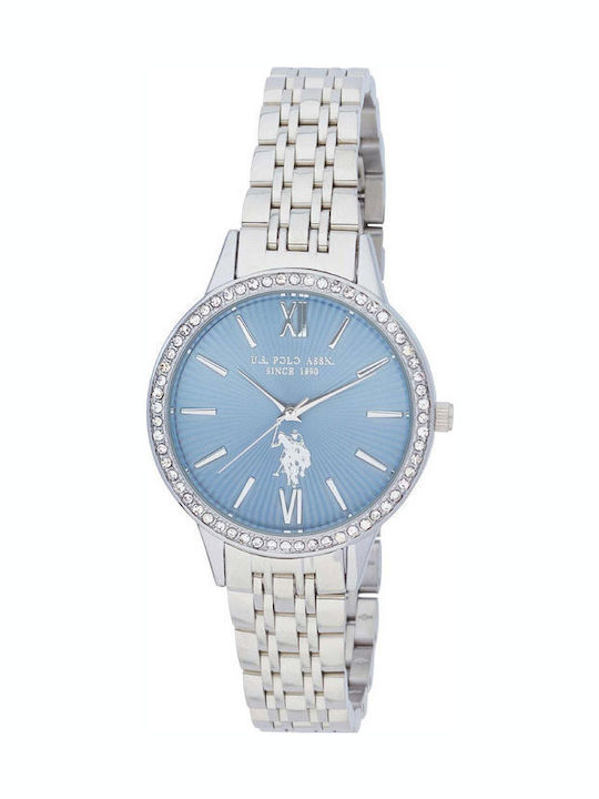 U.S. Polo Assn. Women's Watch 35mm Battery with Silver Stainless Steel Bracelet