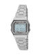 U.S. Polo Assn. Digital Women's Watch Chronograph with Silver Metal Bracelet