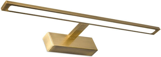 Braytron Modern Leuchte Badezimmer mit Integrierter LED und Einstellbares Weißes Licht Gold 60x12cm