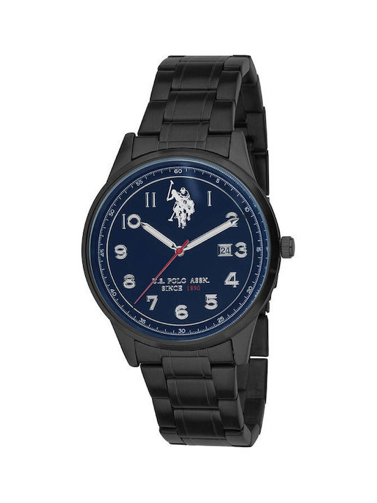 U.S. Polo Assn. Uhr Batterie mit Schwarz Metallarmband