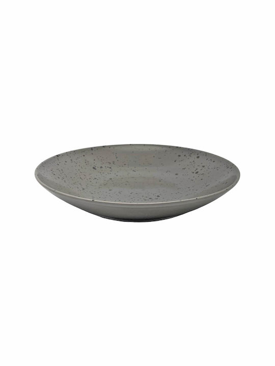 Ankor Plate Shallow made of Porcelain Gray with Diameter 24cm