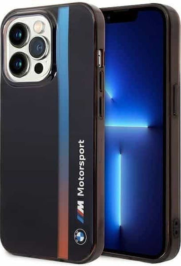 BMW Tricolor Stripe Back Cover Σιλικόνης Μαύρο (iPhone 14 Pro)