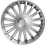 Versaco Car Hubcap Set Crystal 15" 4pcs Silver /Silver