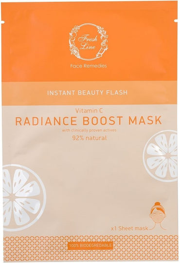 Fresh Line Instant Beauty Flash Sheet Μάσκα Προσώπου για Λάμψη 20ml
