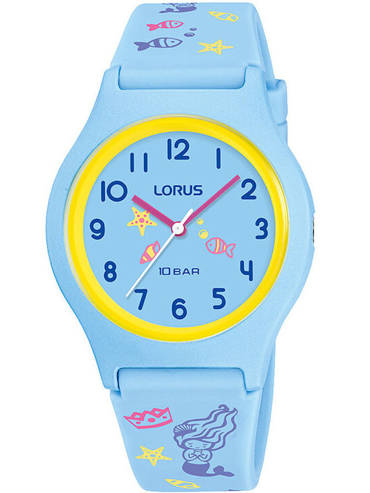 Lorus Αναλογικό Παιδικό Ρολόι 34mm Γαλάζιο με Κ...