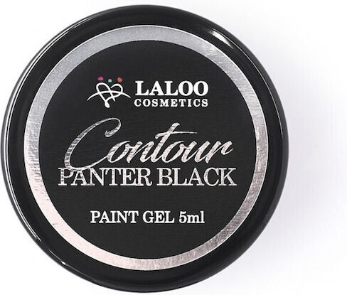 Laloo Cosmetics Contour Panter Gel Falsche Nagelgel Schwarz 5ml