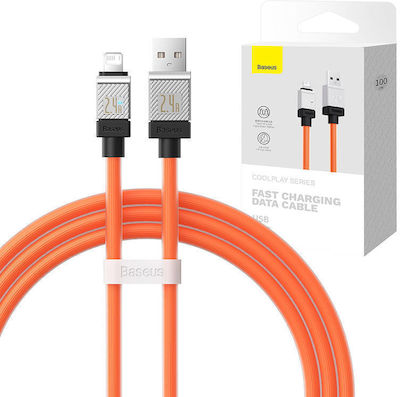 Baseus CoolPlay USB-A to Lightning Cable Πορτοκαλί 1m (CAKW000407)