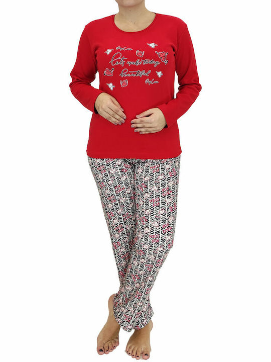 Women's Pop Corn pajamas red W22