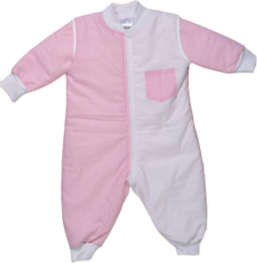 Baby Oliver Χειμερινός Υπνόσακος με Αποσπώμενα Μανίκια Ροζ