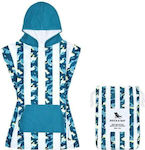 Dock & Bay Quickdry Fever Kids Beach Poncho Blue