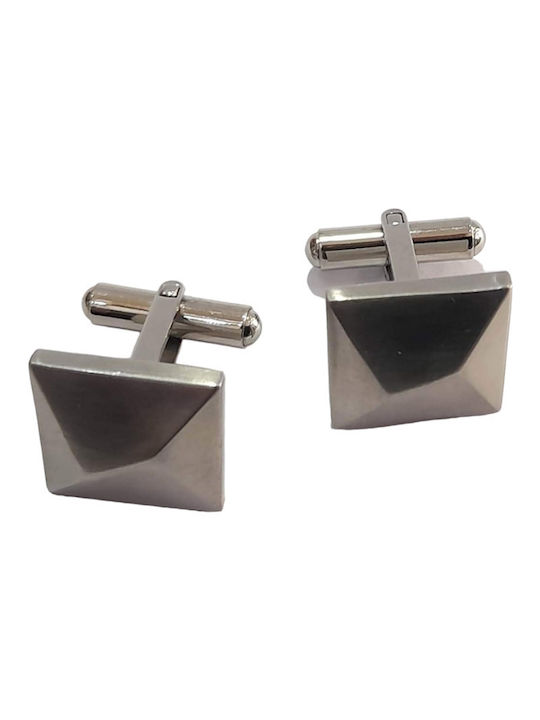 Visetti Cufflinks of Steel Silver