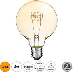 GloboStar Λάμπα LED για Ντουί E27 και Σχήμα G95 Θερμό Λευκό 280lm Dimmable