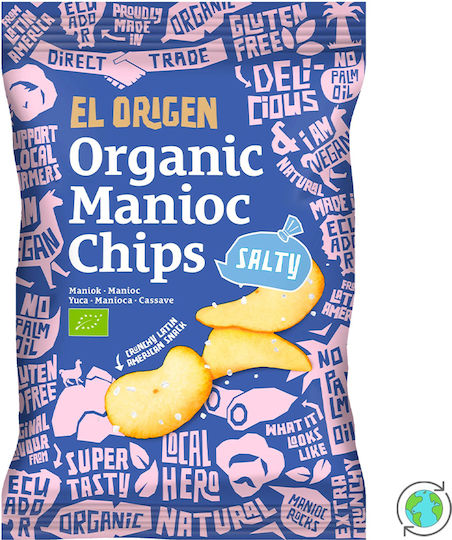 El Origen Bio Kartoffelchips mit Salz Glutenfrei 60gr