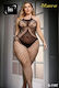 Голям Размер Цели Калсони Bodystocking Черен