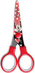 Διακάκης Minnie Mouse Kinder Schere 13.5cm mit Metallisch Klinge Rot