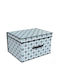 Fabric Storage Box with Lid Blue 60x40x30cm