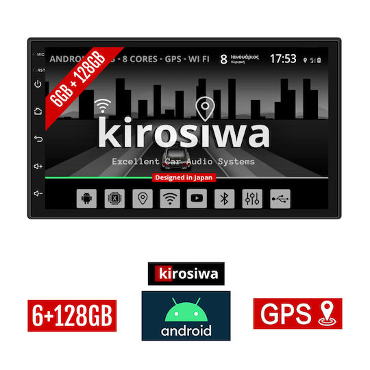 Kirosiwa Car Audio System for Volkswagen Lupo 1998-2005 (Bluetooth/USB/AUX/WiFi/GPS) with Touch Screen 7"