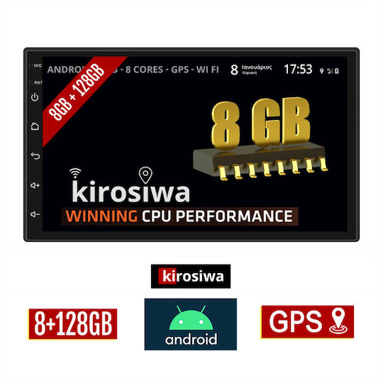 Kirosiwa Car Audio System for Seat Cordoba 1999-2001 (Bluetooth/USB/AUX/WiFi/GPS) with Touch Screen 7"