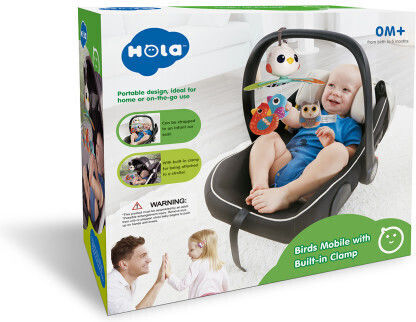 Hola Toys Mobile for Cot with Music Birds for 0++ Months E995A