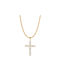 Tennis Cross Gold Plated Brass