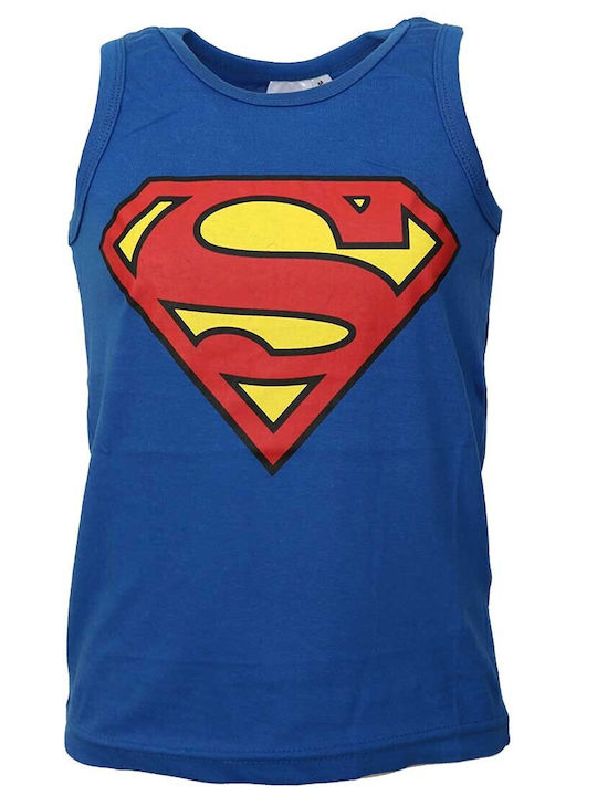 DC Comics Superman Sleeveless T-Shirt for Boys (980-297blue) blue