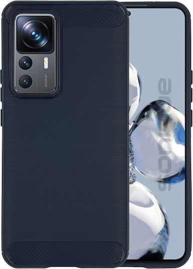 Sonique Carbon Brushed Back Cover Silicone / Plastic Blue (Xiaomi 12T / 12T Pro)